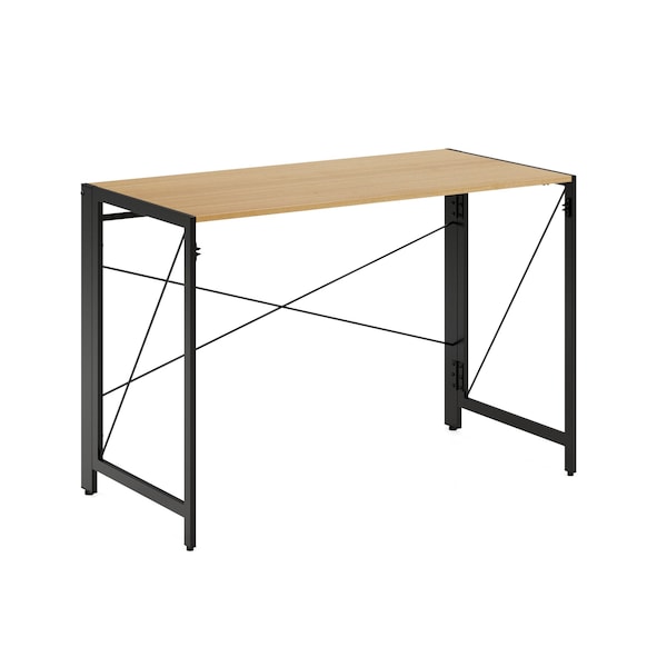 Space Solutions Desk, 21.625 in D X 29.75 in H, 43.375 in W X Steel, Black / Teak 24969 - main